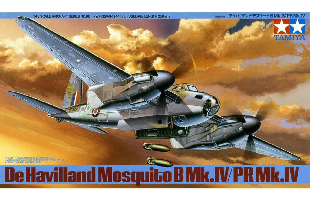 Tamiya Серия 'Шедевры Авиации' 66 Королевские ВВС de Havilland Mosquito B Пластиковая Модель 61066 1/48 Нет. Mk.IV/PR Mk.IV