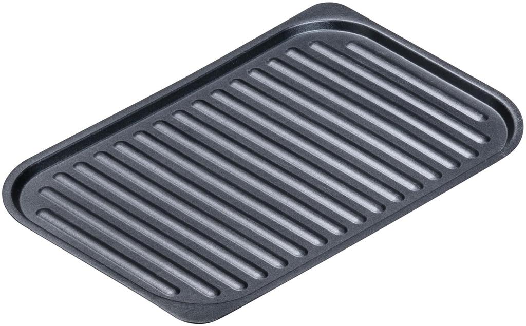 Ishigaki Industry Ishigaki Grill Pan Black Approx. 18cm (W) x 28cm (D) Grill Master Saury Grilling Plate Wavy Plate Set Recipe Included Fish Grill Gas