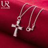 925 Sterling Silver Cross Pendant Necklace, Fashionable Wedding Jewelry