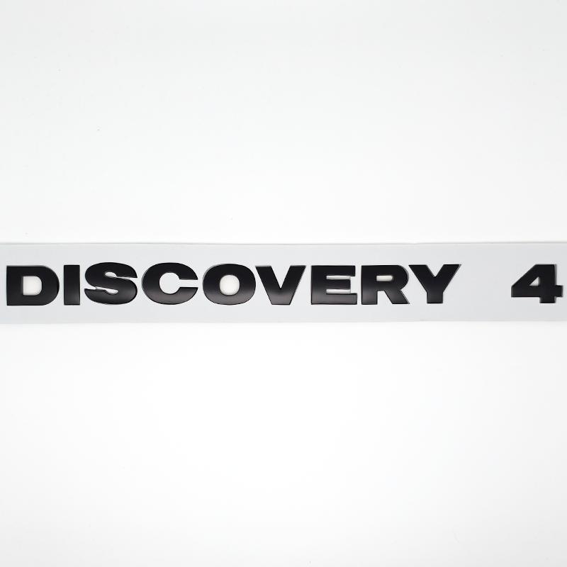 Круглый шрифт Эмблема Значок Буква Аксессуары для стайлинга автомобиля для DISCOVERY 4 Капот Задняя дверь Логотип Наклейка хром серебристый Черный серый