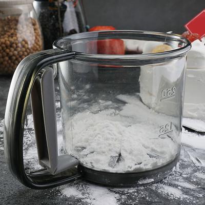 250 мл пластиковое сито для муки с мелкой сеткой, простое в использовании, чистое, ручное, многофункциональное, компактное сито для муки