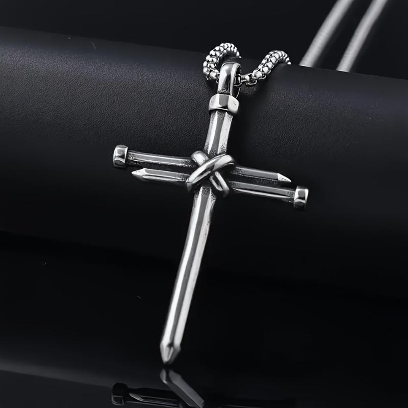 Fashion Cross Pendant Necklace - Simple Unisex Design Titanium Steel Elegant Suitable for Daily Wear 1pc and As a Thoughtful Gift Special Occasions