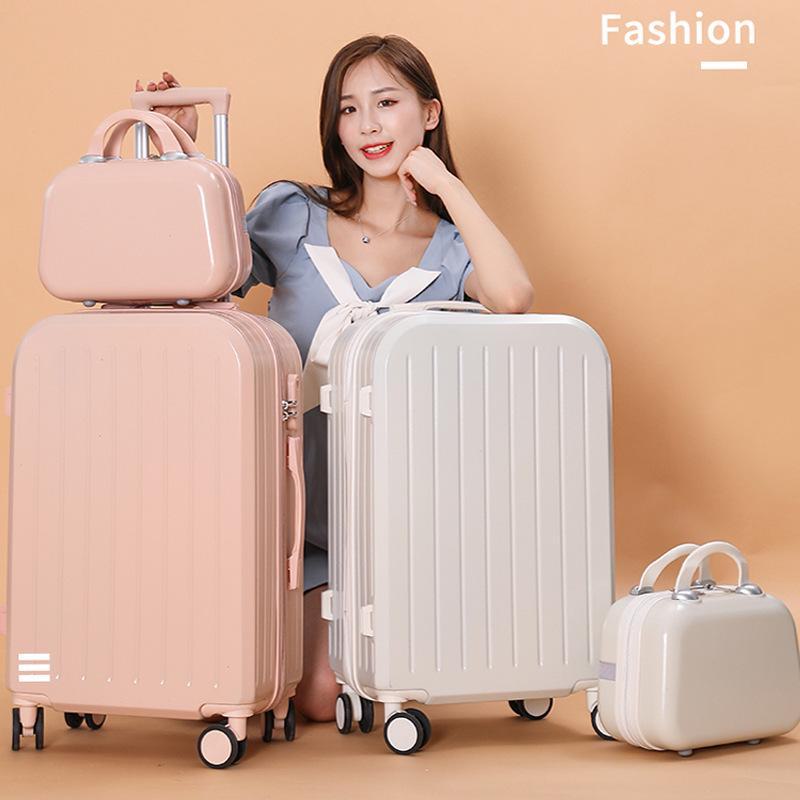 Универсальный чемодан 20"/24": Легкая и ценная сумка на колесиках для студентов с надежным замком с паролем.