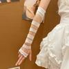 Y2K Бандажи Нарукавники Эластичные Перчатки Субкультуры Ремешки Бандаж Перчатки Без Пальцев Косплей