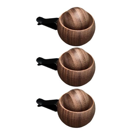 Wooden Essential Oil Diffuser Round Ball Aromatherapy Diffuser Natural Walnut Passive Oil Diffuser for Home Car Yoga Hall SPA