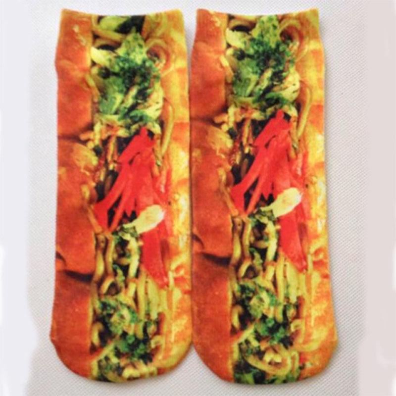 Новый 3D-принт с изображением животных, тигра, панды, кошки, собаки, льва, конфет, мяса, искусства, красочные женские забавные носки, новинка, подарок, дропшиппинг