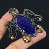 Turtle Shaped Lapis Lazuli Labradorite Gemstone Copper Wire Wrap Handmade Pendant Jewelry Gift For Love