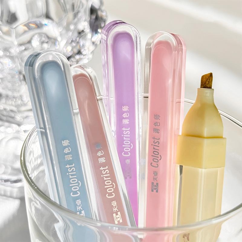 3pcs Glitter Color Highlighter Pens Set Bling Shiny Brush Tip Art Liner for Drawing Painting School A7660