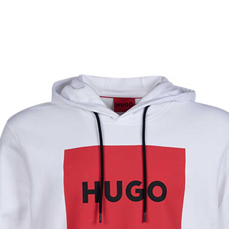HUGO BOSS Logo Printed Drawstring Hoodie 50473168-100