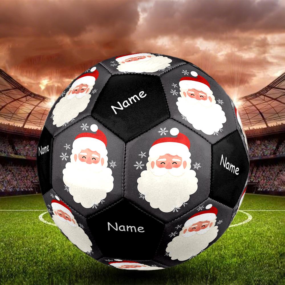 Custom Name Christmas Santa Claus Theme Size 5 Soccer Ball, Suitable for Both Indoor and Outdoor Matches, a Gift Suitable for Everyone.