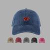 Hat Female Cartoon Embroidery Washed Old Cap Student Couple Versatile Baseball Cap Outdoor Casual Sun Hat