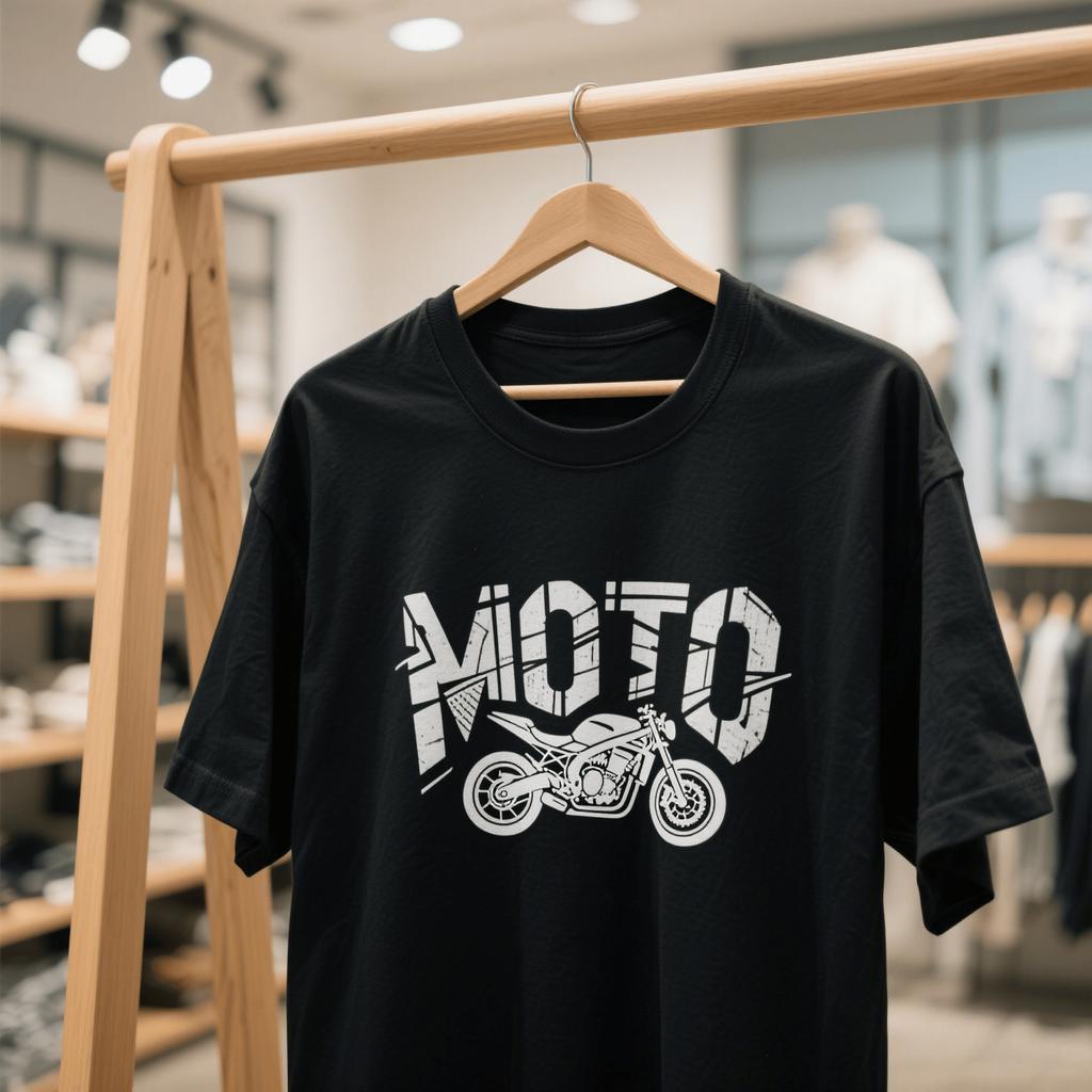 2025 Summer Men's Cotton T-shirt Motocycle Moto Wheel Print Loose Sweat-absorbing Sports Cycling Print Tee Top