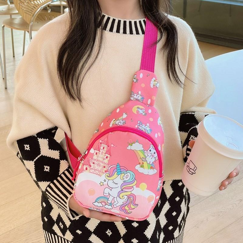 Fashionable Nylon Childrens Chest Bag Vibrant Cartoon Design For Gender Neutral Ages 3 To 6