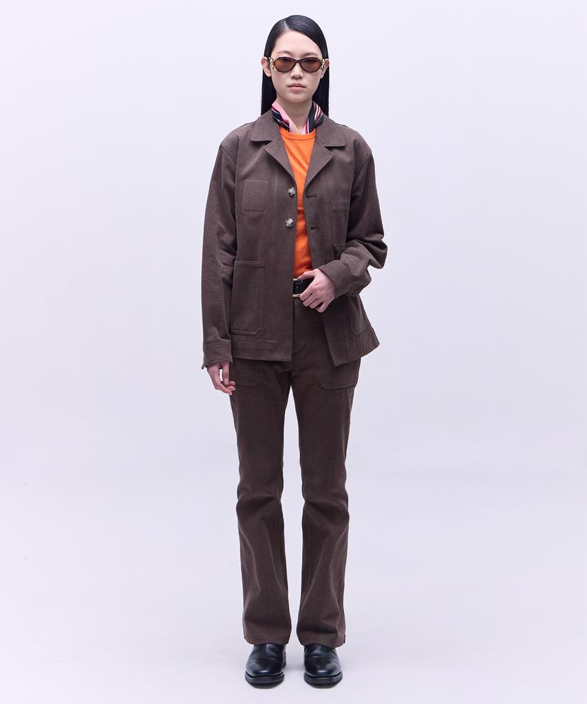 KEEP IT IN A SET Fatigue Style Bootcut Pants (Brown)