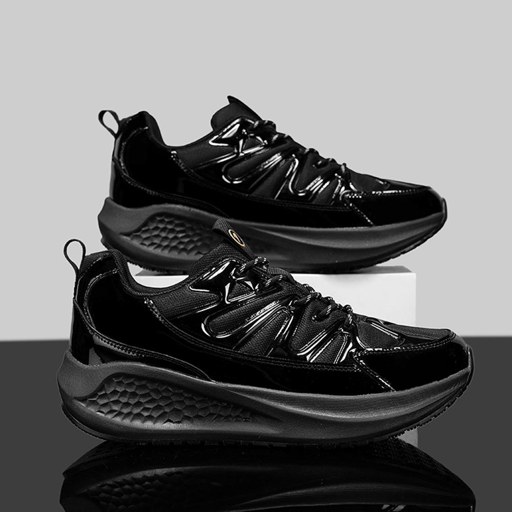 2026 large size men's shoes platform chef shoes breathable sports shoes lightweight non-slip casual shoes running shoes
