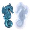 Christmas Seahorse Ornaments Resin Casting Silicone Mold Woman Keychain Decorative Pendant Jewelry Mold for  Crafts