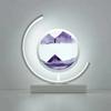 LED Moving Sand Art Table Lamp 3D Sandscape Hourglass Night Light 3 Color Brightness Remote Button Glass Acrylic Quicksand Decor Gift