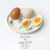 Quirky Half-Cut Egg Keychain: Creative Pendant & Bag Accessory