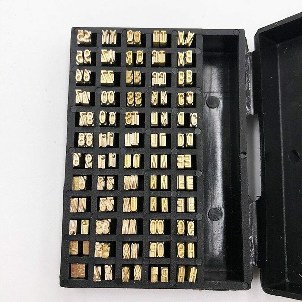 120 шт. Печатный шрифт Медный символ Штамповочный станок