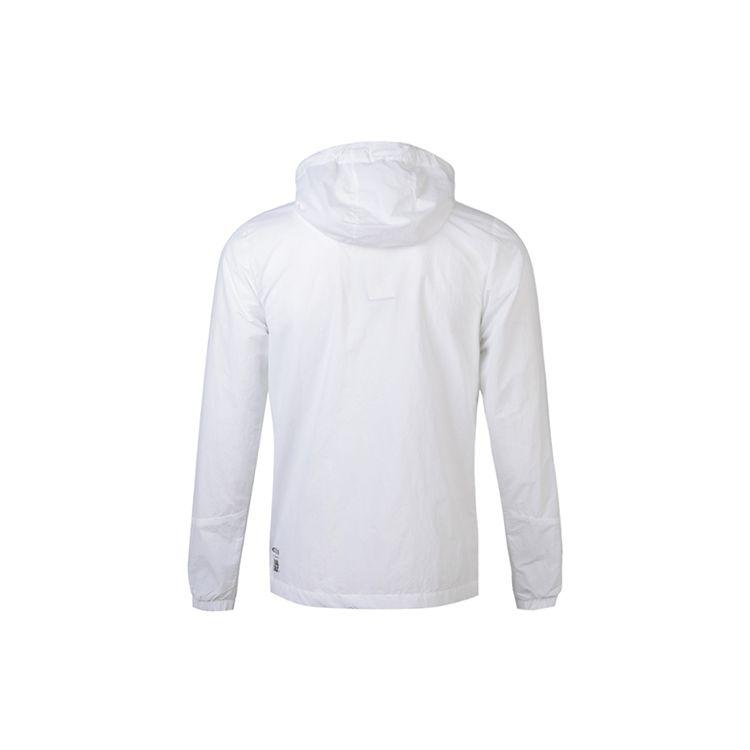 Adidas Neo Logo Print Comfortable Casual Sports Hooded Jacket Men Outerwear White DW8174