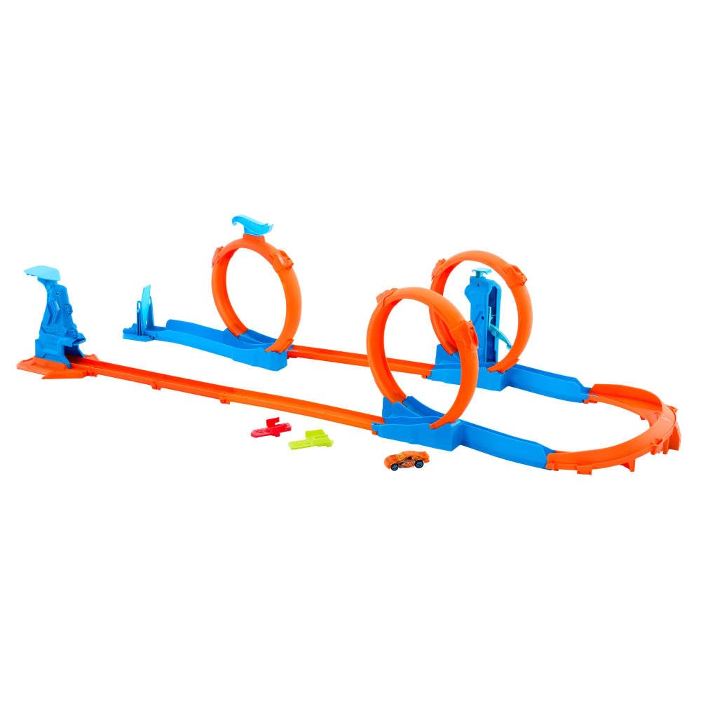Hot Wheels Triple Loop Playset with 1 Toy Car JDW39 Ages 4+ Direct from Japan