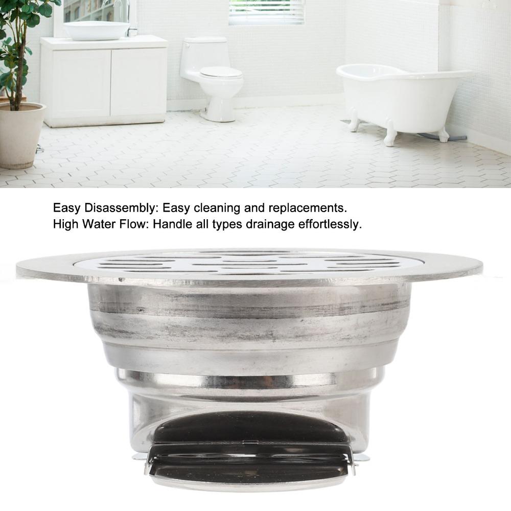 Round Shower Drain Kit 3.94in Diameter Floor Drain Kit Durable Drain Hair Catcher Shower