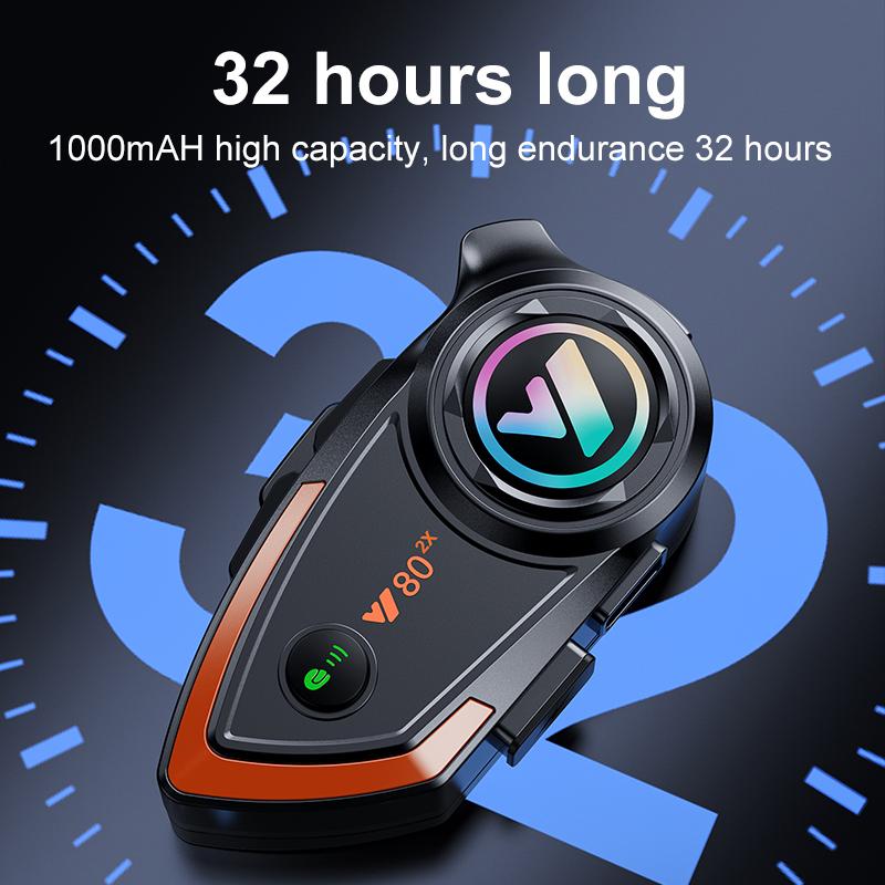 Y80 2X мотоциклетный шлем интерком Bluetooth гарнитура V5.3 Hands Free вызов беспроводной шумоподавление водонепроницаемый 1000M интерфон