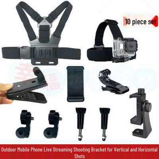 Outdoor Chest Strap Phone Mount for Vlog and Fishing