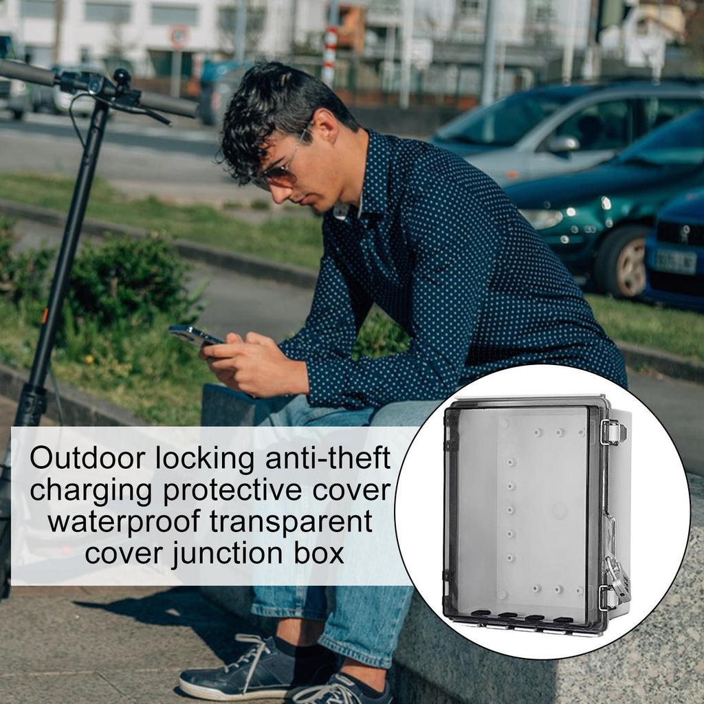 Уличная распределительная коробка Водонепроницаемая крышка для удлинителя Погодозащищенная коробка для вилки с замком Защита электрической розетки Розетка с вилкой