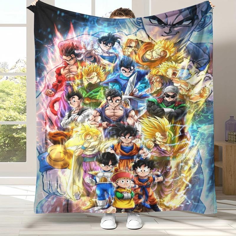 Аниме D-Dragon Ball Игра Мультфильм Фланелевое Одеяло, Ультра Мягкое Теплое Плюшевое Покрывало для Дома Спальни Кровати Дивана Офиса Кемпинга