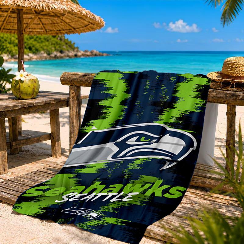 Seahawks Team Spirit Beach Towel, Quick-drying, Easy to Care for, Suitable for Both Fitness and Beach Vacations,Sports Essential