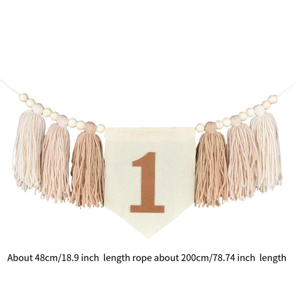 Украшение на 1-й день рождения Фотобутафория Подвесное украшение на день рождения Душ для новорожденных Мальчики Девочки Фон Гирлянда Баннер на 1-й день рождения
