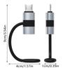 Адаптер-конвертер Micro USB/USB3.0 A Male to USB C Female с поддержкой быстрой зарядки и передачи данных с защитой от потери