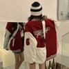 Осень-зима большие теплые куртки-бомберы женские с буквенным принтом и вышивкой университетская бейсбольная куртка винтажные свободные уличные пальто