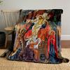 "Religious Icon Jesus Christ Crucifixion Art"Flannel Blanket for Bedroom, Living Room, Sofa, and Nap