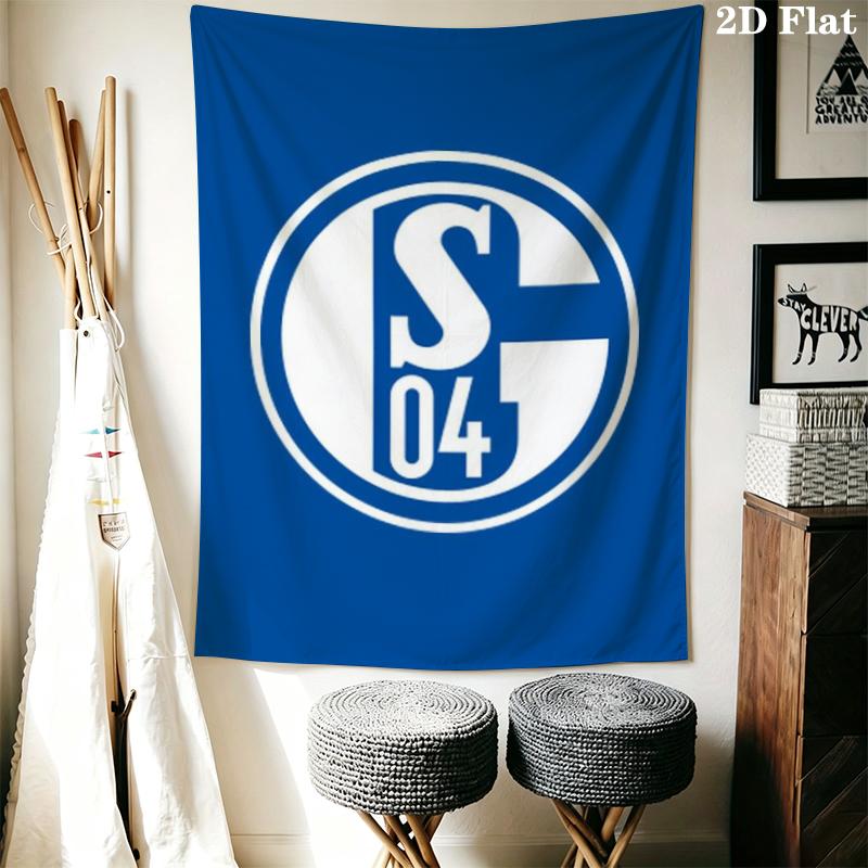 Schalke 04 Wall Tapestry Aesthetic Wall Hanging Printed Fabric Blanket Decorative Tapestries for Bedroom Living Room Home Decor