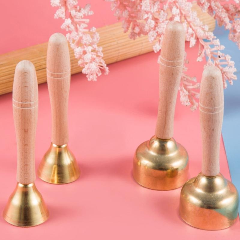 2 Pairs Hand Percussion Bells With Strings/Handles Music Learning Toy For Music Education And Rhythm Training Enduring