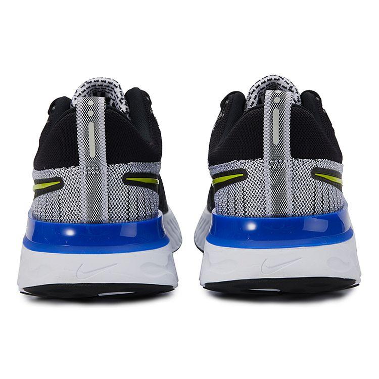 Nike React Infinity Run Flyknit 2 Racer Blue Cyber ​​Мужские кроссовки Черно-белые CT2357-100