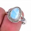 Кольцо из стерлингового серебра 925 пробы с драгоценным камнем ларимаром Natural Republic, размер 8,5 p1f68