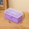2 Layers Large Capacity Storage Box Foldable Multifunctional Plastic Portable Makeup Hairpin Organizer Nail Art Jewelry Box