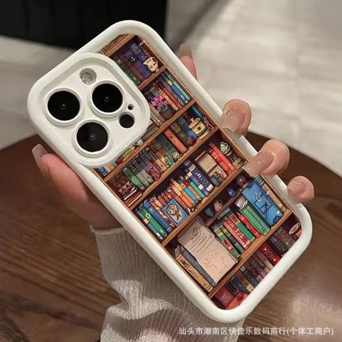 Модный чехол для телефона в виде книг из модной библиотеки для iPhone 16 15 14 13 12 11 Pro Max 7 8 Plus XS X SE 13promax XS Max Мягкий противоударный бампер Чехол-накладка на заднюю панель телефона