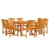 Garden Dining Set 9 pcs Brown Solid Acacia Wood