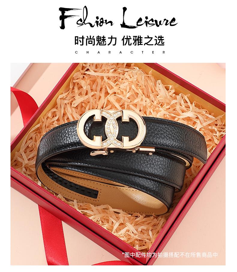 Crocodile Fashionable Luxury Shiny Imitation Diamond Automatic Buckle Belt