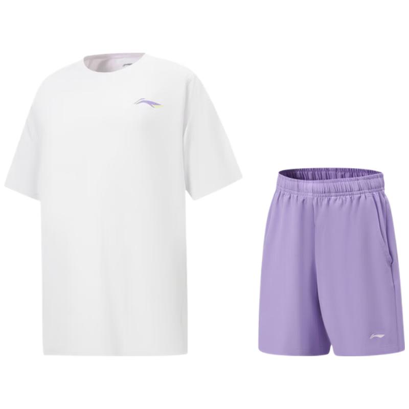 Li-Ning Быстросохнущий молодежный комплект с коротким рукавом для соревнований