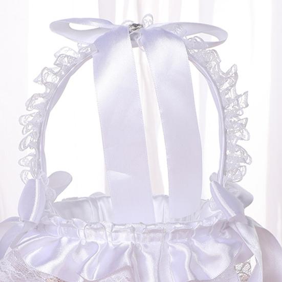 Декоративная корзина с цветами Привлекательная романтическая свадебная корзина с цветами для девочек Свадебные принадлежности