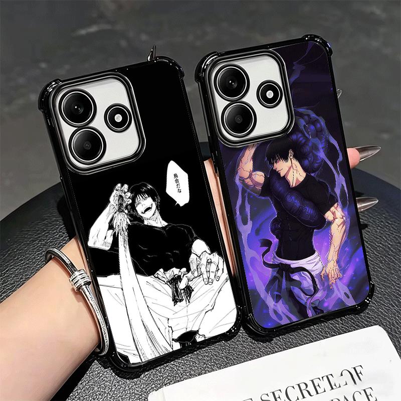 Аниме Фушигуро Тодзи JUJUSU Мягкий чехол для телефона для Xiaomi Redmi Note 14 15 Pro Plus 13 12 11S 11T 5G 10 9S 9 Гальванический противоударный Fund