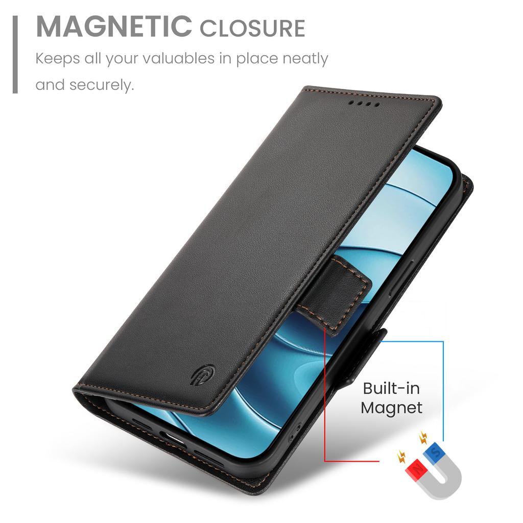 Чехол-подставка для Xiaomi Redmi Note 14 Pro 4G, кошелек из искусственной кожи, чехол для телефона