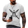 Vintage Men's T Shirt 3d Sparta Print Short Sleeve Tops Summer Street Hip Hop T-shirts For Men Oversized Tee Shirt Man Clothing