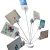 Snowflake Photo Tree Holder Clip for Memo Paper Note Photo Display 8 Branches Tree Card Holder Metal Picture Frame Stand for Home Office Desk Decor