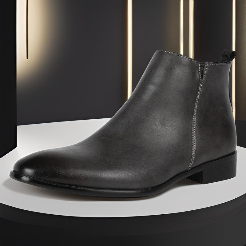 Men's Boots Large Size Chelsea Boots Side Zipper Men's Shoes Fashion European and American Men's Short Boots Ankle Boots
